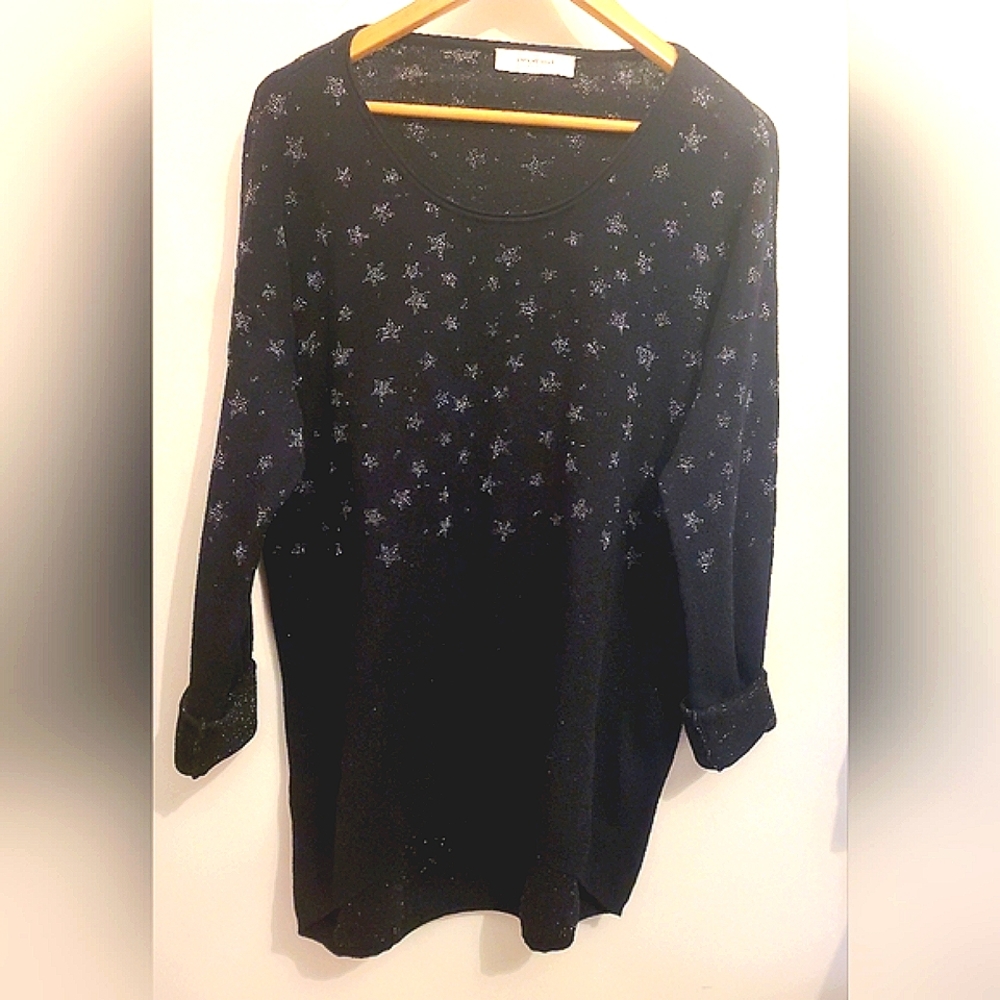 Promod Oversize Black & Silver Sweater